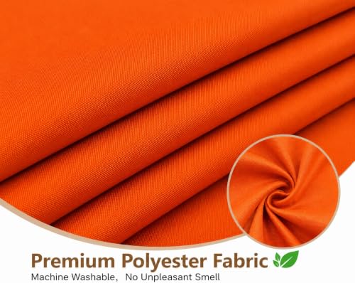 BH Home Shower Curtain Polyester Fabric Water Resistant Shower Curtain or Liner. Hotel Collection Quality. (Orange) - color: Orange
