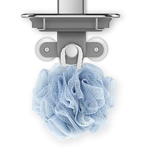 simplehuman Over Door Shower Caddy, No-Drill Auto-Tightening Hanger for Glass Shower Doors, Quick-Adjust Shelves, Quick-Dry Soap Dish, Bathroom Organizer, Rust-Proof Stainless Steel - style: Over Door