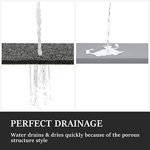 LuxStep Shower Mat Bathtub Mat,Non-Slip Bath Mat with Drain, Quick Drying | 40x24 inch, PVC Loofah Bathmat for Tub,Shower,Bathroom,Black - color: Black, size: 40" x 24"