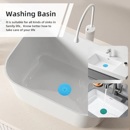 Tub Stopper 2PCS,Bathtub Drain Stopper,6 inches Bathtub Tub Drain Cover Stopper,Silicone Drain Plug,Kitchen Bathroom Hair Water Shower Stopper,Large Bathroom Laundry Accessories (Blue/Green) - color: Blue/Green