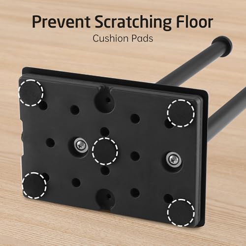 KES Toilet Paper Holder Stand with Weighted Base, Matte Black, 29.5" H | SUS304 Stainless Steel, Rustproof, Anti-Slip Pads, Fits Most Household Rolls, Easy Assembly, Bathroom, Modern Design - color: Matte Black