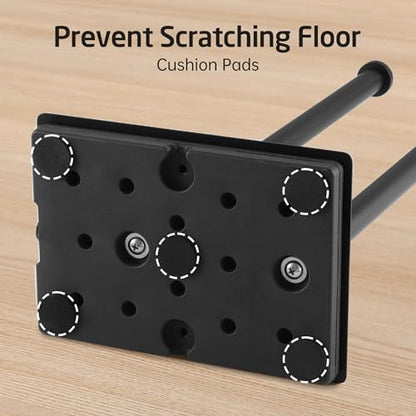 KES Toilet Paper Holder Stand with Weighted Base, Matte Black, 29.5" H | SUS304 Stainless Steel, Rustproof, Anti-Slip Pads, Fits Most Household Rolls, Easy Assembly, Bathroom, Modern Design - color: Matte Black