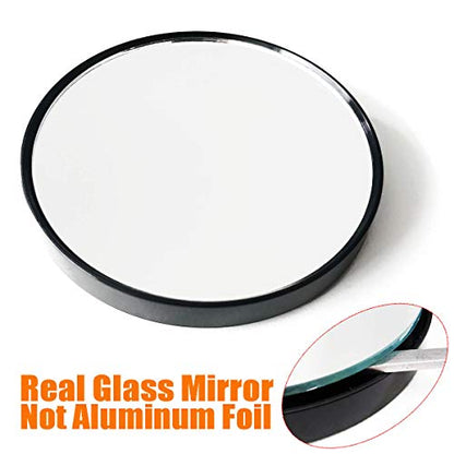 TTSAM 10X Magnifying Makeup Mirror, Round Mirror 2 Suction Cups Facial Makeup Cosmetic Absorption Shaving Home Makeup Travel Essential(Diameter 3.46 inches) - size: 3.5"L x 3.5"W