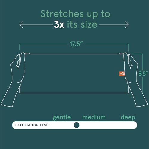Cleanlogic Body Exfoliating Cloth, Stretchy Organic Sustainable Cotton Exfoliator Bath and Shower Washcloths, Reusable Daily Skincare Tool, 3 Count - size: 3 Count (Pack of 1), style: Sustainable - Stretch Cloth
