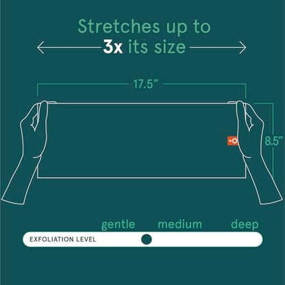 Cleanlogic Body Exfoliating Cloth, Stretchy Organic Sustainable Cotton Exfoliator Bath and Shower Washcloths, Reusable Daily Skincare Tool, 3 Count - size: 3 Count (Pack of 1), style: Sustainable - Stretch Cloth