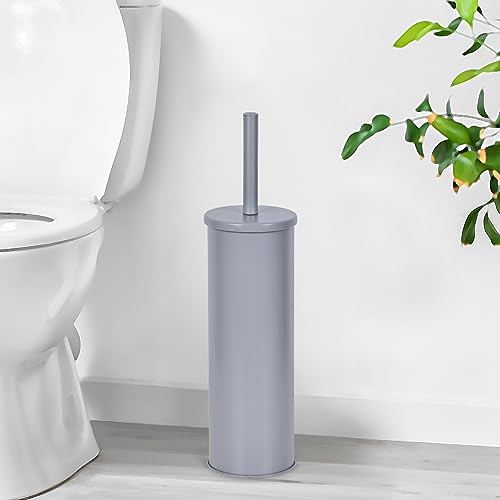 Deep & Sturdy Toilet Bowl Brush with Holder - Durable Scrubbing - Toilet Cleaners - Household Essentials - Bathroom Cleaner - Cleaning Supplies - Household Supplies, Matte Gray - color: Matte Gray Reese
