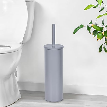 Deep & Sturdy Toilet Bowl Brush with Holder - Durable Scrubbing - Toilet Cleaners - Household Essentials - Bathroom Cleaner - Cleaning Supplies - Household Supplies, Matte Gray - color: Matte Gray Reese
