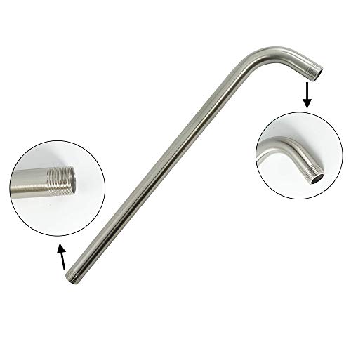 NearMoon Square Rain Shower Head With Extension Arm, Large Stainless Steel Rainfall Shower-Waterfall Full Body Coverage (8 Inch, Nickel) - color: Nickel, size: 8 Inch