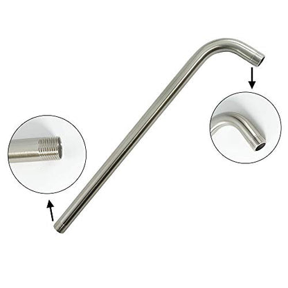 NearMoon Square Rain Shower Head With Extension Arm, Large Stainless Steel Rainfall Shower-Waterfall Full Body Coverage (8 Inch, Nickel) - color: Nickel, size: 8 Inch
