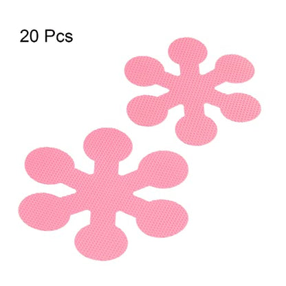 HARFINGTON 1 Set(20pcs) Non Slip Bathtub Stickers Bath Shower Floor 3.15" 3.94" Anti-Slip Sticker Tape Snowflake Style Decals for Bathroom Kitchen Bathtub Treads Stairs, Pink - color: Pink