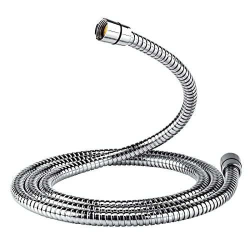 Eisinly Shower Hose, 79 Inches Extra Long Stainless Steel Handheld Shower Head Hose with Brass Insert and Nut, Flexible, Chrome