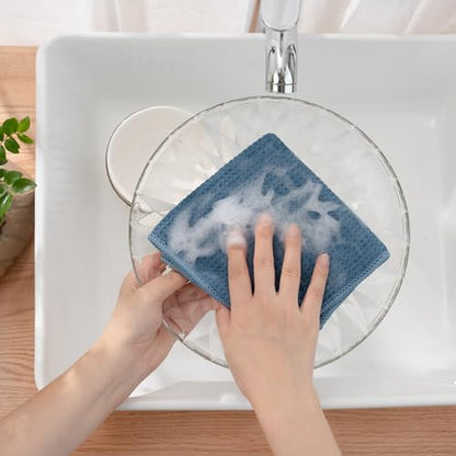 MICROFI New Microfiber Kitchen and Dish Cloths, Waffle Weave, 12 x 12 inches, Set of 6