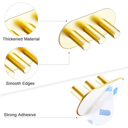 Electric Toothbrush Head Holder, Toothbrush Holders Wall Mounted, Adhesive Tooth Brush Head Holder Organiser, Electric Toothbrushs Holder, Shower Tooth Brushing Holder (Gold, Small) - color: Gold, size: Small