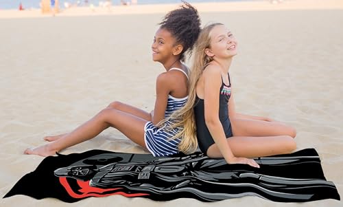 Jay Franco Star Wars Darth Vader Bath Pool Beach Towel - Kids Super Soft & Absorbent 100% Cotton Towel, Measures 28 x 58 - color: Black - Star Wars