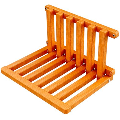 Beech Folding Shoe Changing Stool for Children, Wall Mounted Hidden Shoe Changing Stool, Folding Wall Mounted Bedside Table, Bathroom Shower Chair - size: Beech folding stool bedside table