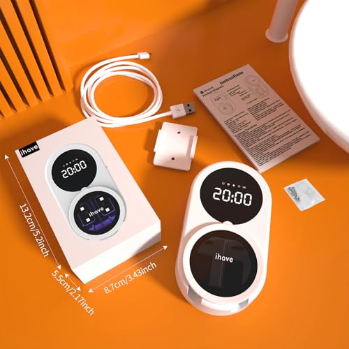 iHave UV Toothbrush Sanitizer Holder 2 Slots Wall Mounted Wave Sensor Auto - color: White