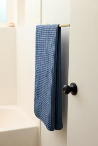 GEOMETRY Midnight Blue Waffle Bath - color: Midnight, size: 31" x 57" (1 Pack)