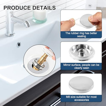 Sink Drain Stopper, Pop-Up Stopper Cap Garbage Disposal Stopper Sink Drain Stopper Replacement for Kitchen Bathroom Basins(1Pcs)
