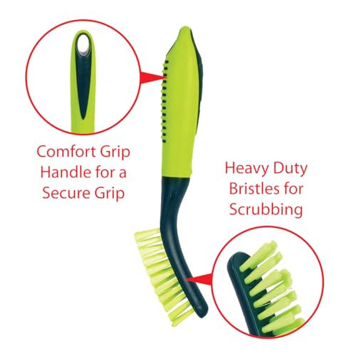 Pine-Sol Scrub Brush Set - Long Handle Cleaning Brushes with Heavy Duty Bristles and Comfort Grip - Scrubbers for Kitchen, Household, and Dishwashing, 3 Pieces - size: 3 Piece Set
