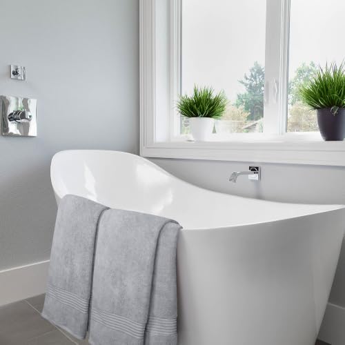 Utopia Towels Luxurious Bath Towels Set, 27x54 in, 4 Pack, Soft, Cool Grey | Soft Luxurious Ring Spun Cotton Bath Towels - Lightweight, Highly Absorbent, Quick-Drying, Ideal for Daily Use - color: Cool Grey