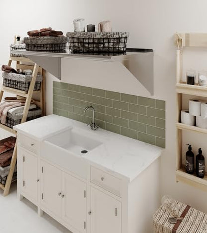AmGood 24 in. x 48 in. Stainless Steel Wall Shelf | NSF | Metal Shelving | Garage, Laundry, Storage, Utility Room | Restaurant, Commercial Kitchen - size: 24 in. x 48 in.