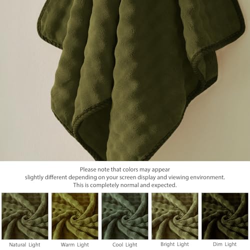 COZYART Lint Free 8 Pcs Bathroom Towels Set Ultra Soft Microfiber Fluffy | Thick, Highly Absorbent, Fast Dry, No Shedding, No Pilling, Fade Resistant, Durable, Long-lasting Olive Green - color: Olive Green