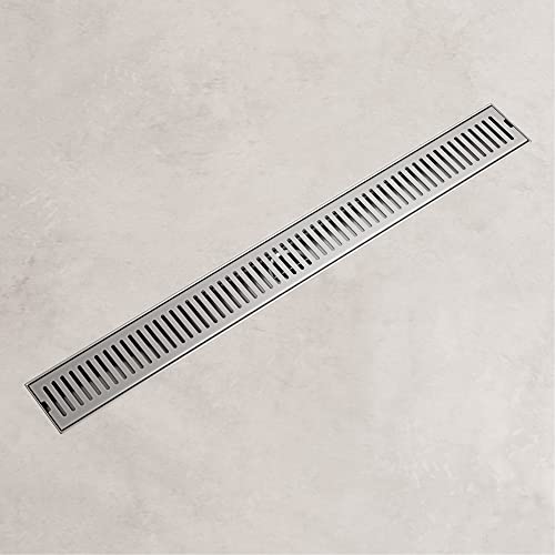 VIGO Elan 24 in. Linear Shower Drain in Brushed Nickel - VG07002BN - color: Brushed Nickel, size: 24 in.