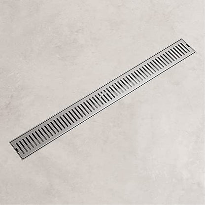 VIGO Elan 24 in. Linear Shower Drain in Brushed Nickel - VG07002BN - color: Brushed Nickel, size: 24 in.