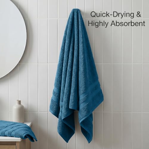 RIVERSIDE Pack of 2 Extra Large Bath Sheets 35 x 70 Inches, 100% Ring Spun Cotton, Hotel Quality, Oversized Bath Towels, Super Soft, Highly Absorbent & Quicker to Dry, Blue Opal - color: Blue Opal, size: Bath Sheets (PK 2)