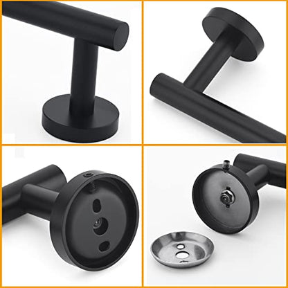 Nolimas Matte Black Bath Hand Towel Bar Single Bars Towel Rack Rod Classic Wall Mounted Stainless Steel Bathroom Towel Bar Toilet Kitchen Towel Shelf Single Layer,12inch - color: Matte Black, size: 12inch