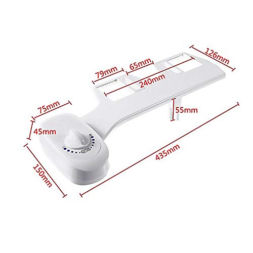 VALINK Toilet Seat Attachment Non Electric Manual Bidet Double Head Fresh Water Spray - size: 7/8