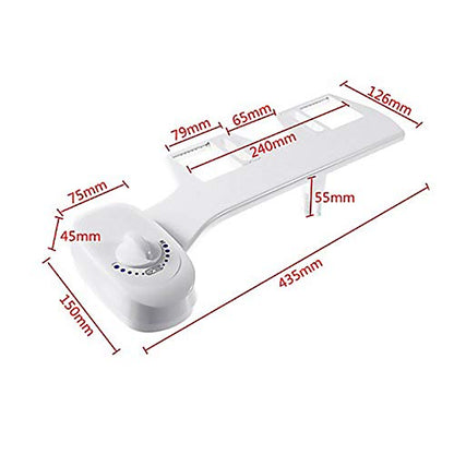 VALINK Toilet Seat Attachment Non Electric Manual Bidet Double Head Fresh Water Spray - size: 7/8