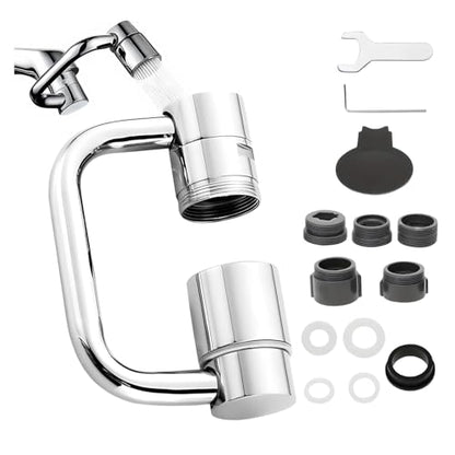 1440° Rotatable Faucet Aerator Extension, 2 Modes Universal Sink Faucet for Splash Reduction, 1080° Rotating Multifunctional U shaped faucet extender for Bathroom Sink Kitchen