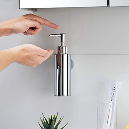 BGL Soap Dispenser Stainless Steel 304 Chrome Wall Mount Liquid and Soap Dispenser for Kitchen and Bathroom - color: Silver