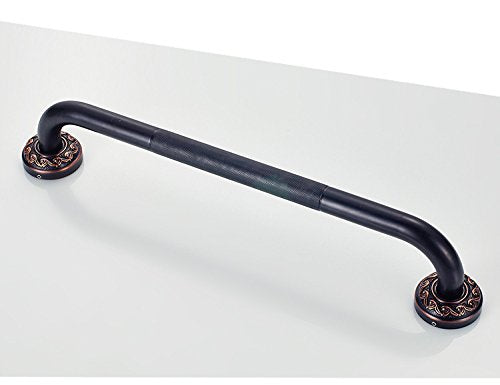 12-Inch Grab Bar Featuring Anti-Slip Handrail, Solid Brass, Oil Rubbed Bronze, Heavy-Duty Construction Armrest, Bathroom Bathtube Shower Safety Rail - color: Xn, size: 12 Inch (Pack of 1)