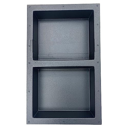 Ready-to-Tile Rectangular Shower Niche – 28" x 17" Double Equal Shelves – Made in USA – Recessed Bathroom Storage - size: 28" x 17" Double Equal Shelves (USA)