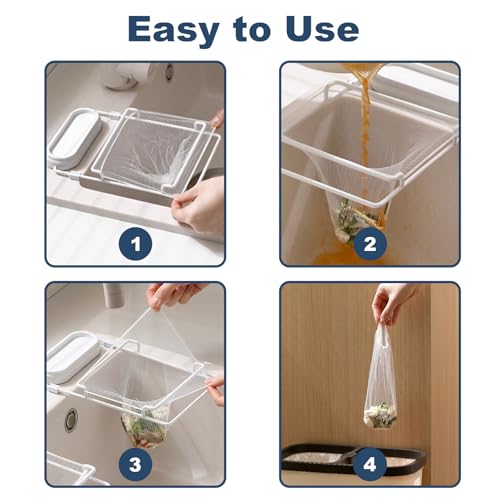 WYIRONG 200 PCS Large Kitchen Disposable Mesh Sink Strainer Bag for Meshmate Waste Rack, Sink Strainer Elastic Anti-Clogging Sink Drain Strainer Collecting Kitchen Food Waste Garbage - size: Large