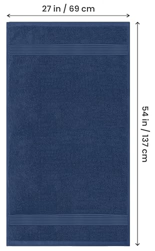 Utopia Towels Luxurious Bath Towels Set, 27x54 in, 4 Pack, Soft, Navy | Soft Luxurious Ring Spun Cotton Bath Towels - Lightweight, Highly Absorbent, Quick-Drying, Ideal for Daily Use - color: Navy