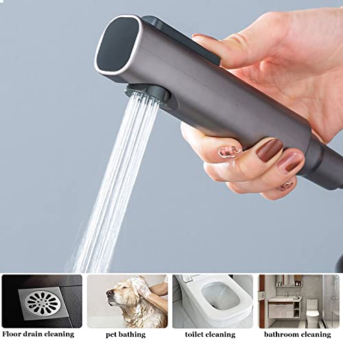 Thermostatic Shower System Exposed Shower Faucet Set Wall-Mounted Bathroom Shower Fixture with Rain Shower Head,3 Mode Handheld Shower,Height Adjustable Shower Rail Set (Black) - color: Black