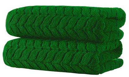 BAGNO MILANO Certified Organic Turkish Cotton Bath Towels, Luxury Jacquard Absorbent, Ultra Soft-Plush Organic Towel Set (Royal Green, Towel Set of 6) - color: Royal Green