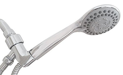 Shower Head - Handheld Rainfall High Pressure and Flow with Removable Water Restrictor – Powerful/Detachable Hand Held Chrome ShowerHead for Best Rain Massage and Relaxation
