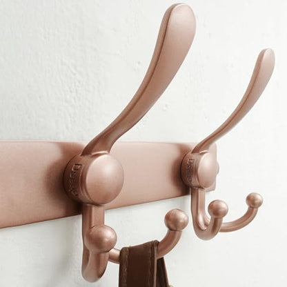 Coat Rack Wall Mount, Heavy Duty 12-Gauge Base vs Flimsy 1mm, Double-Thick Solid Anti-Snap Hooks, 16” Stud-Mount, Stainless Steel Hanger for Clothes Hat Entryway Closet Mudroom, Rose Gold - color: Rose Gold, size: L=17" (1pcs)