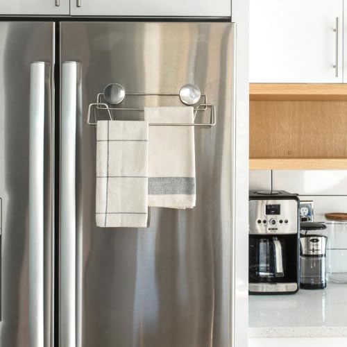 Better Houseware 2409 Magnetic Double Towel Bar, Stainless - color: Magnetic Mounted