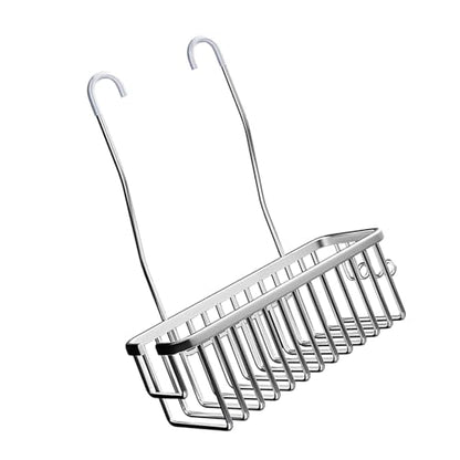 Shower Caddy Hanging, Hanging Shelf over Shower Door Caddy Rack Bathroom Storage Rack Shampoo Bracket Hung on the Bar