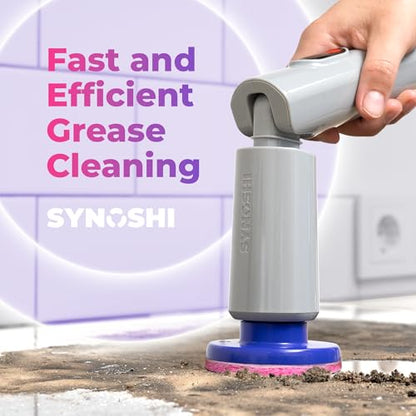 SYNOSHI PRO Electric Spin Scrubber Magic Melamine Sponge Set of 3 | for Bathroom & Shower Cleaning Brush, Kitchen Brush Head For Power Scrubber - Magic Sponges