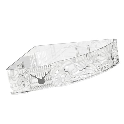 FTVOGUE Wall Mount Corner Shelf, Premium PET Plastic Floating Shelf with Raised Guard Rails for Bathroom and Kitchen Storage