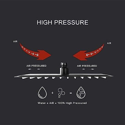 ‎Oil Rubbed Bronze Shower System Bathroom 12 Inch Rain Shower Head Ceiling Mount with Handheld Luxury High Pressure Shower Combo Set Shower Faucet Rough-in Valve Body and Trim Kit - color: Oil Rubbed Bronze, size: 12 Inch