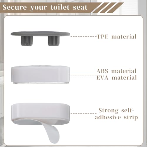 12 Pcs Bidet Height-increasing Pads Toilet Seat Riser for Bidet Universal Self Adhesive Toilet Seats Buffer with 2 Heights Adjustment 2 Styles Toilets Seats Risers Spacers