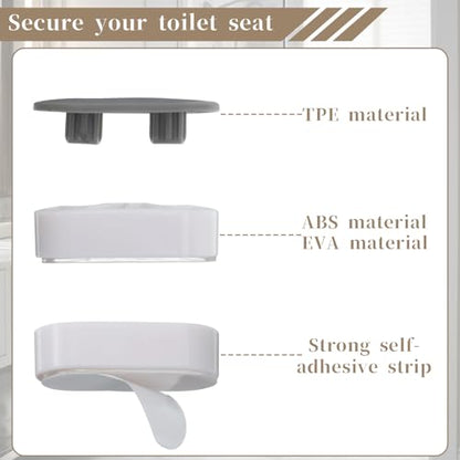 12 Pcs Bidet Height-increasing Pads Toilet Seat Riser for Bidet Universal Self Adhesive Toilet Seats Buffer with 2 Heights Adjustment 2 Styles Toilets Seats Risers Spacers