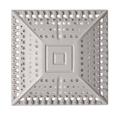 Square Silicone Shower Drain Hair Catcher, Prevents Clogs, Easy Clean & Install Bathroom Drain Cover for Shower/Tub/Sink, Fits Most Standard Drains, Grey - color: Gray